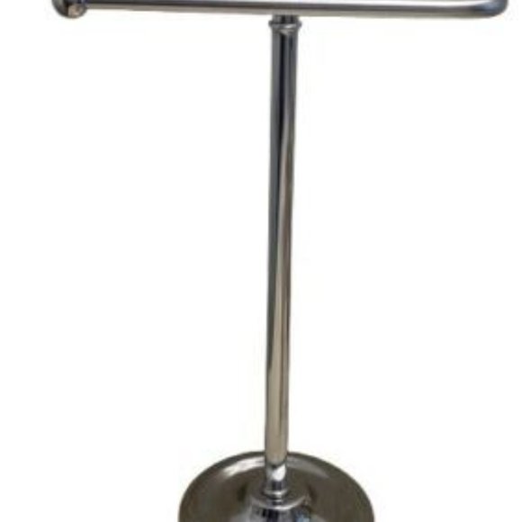 Mosaic and Stainless Steel Chrome Towel Stands - Set of 2 - Picture 3 of 3